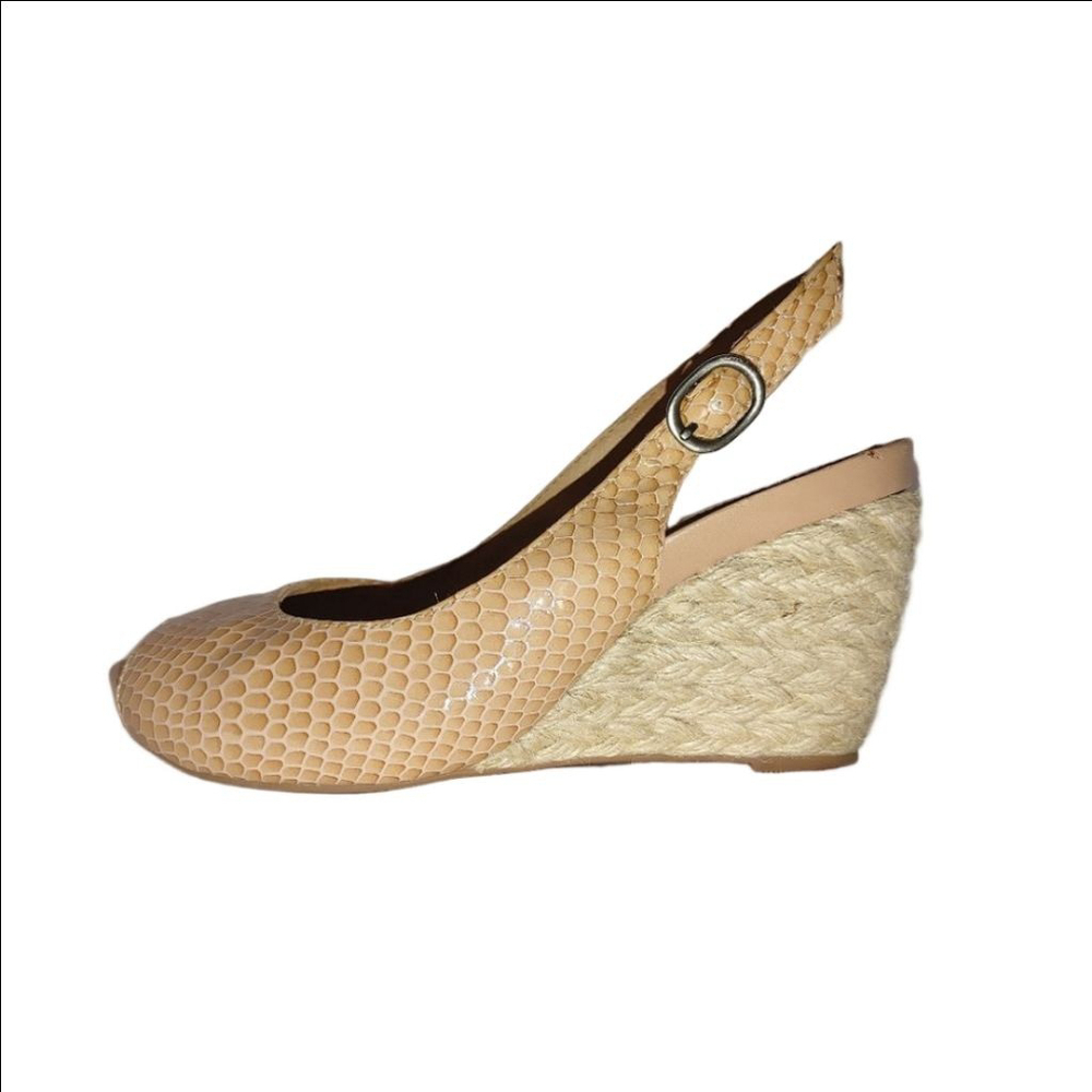 Nurture LUNA Jute Peep Toe Wedges Size 8M